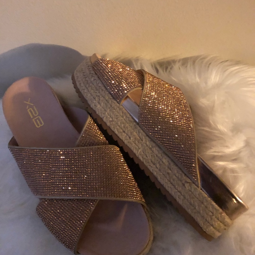 Pink Rhinestone X2B Sandals - Picture 4 of 6